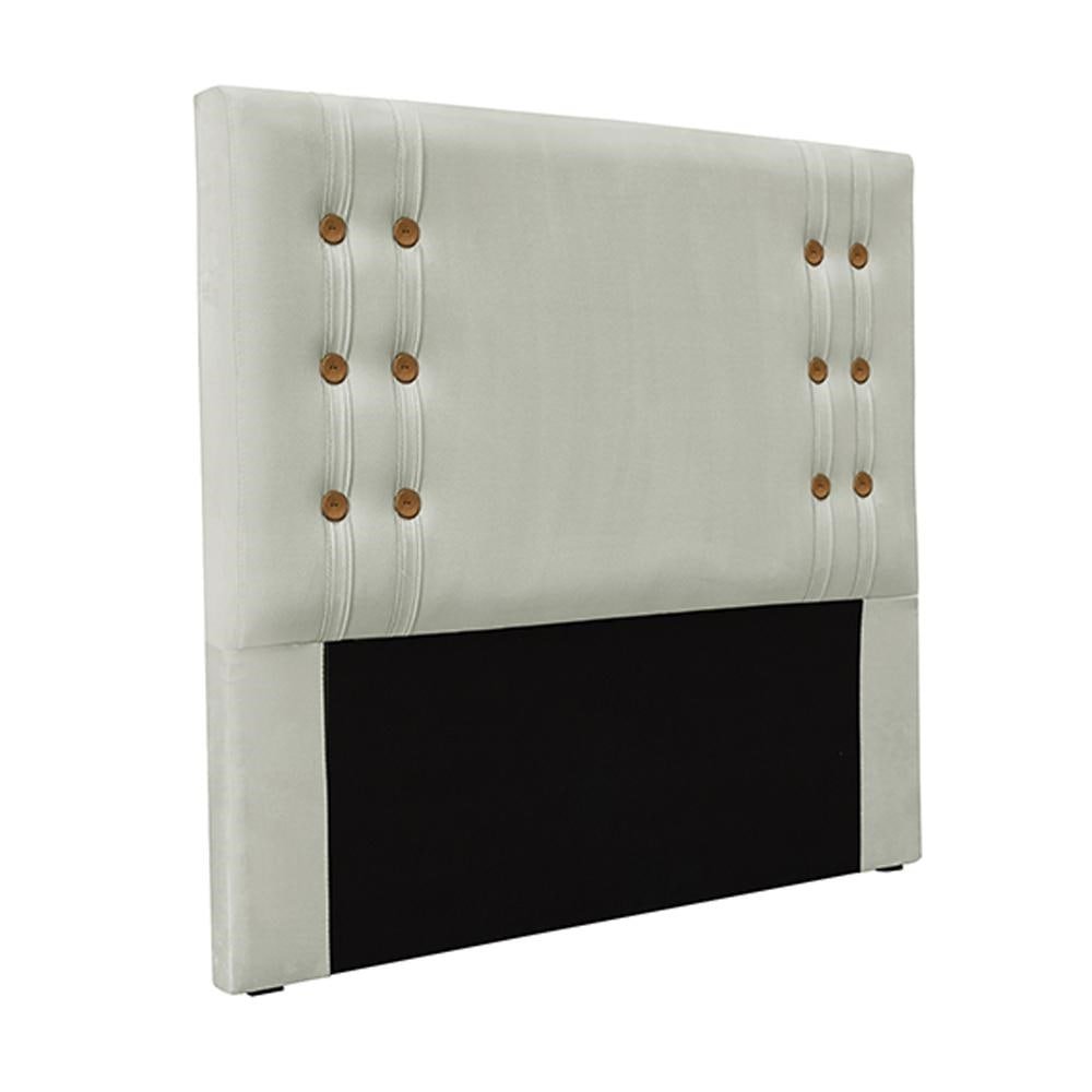 Cabeceira Decorativa King Size 1,95M Kors Veludo Prata G63 - Gran Belo