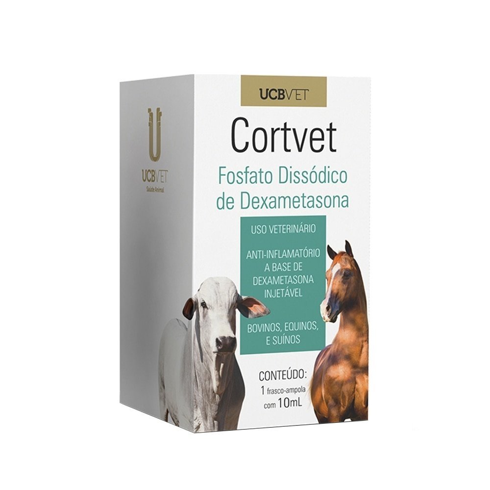 Cortvet Dexametazona Injetável 10ml UCB - Produto Veterinário - eFácil