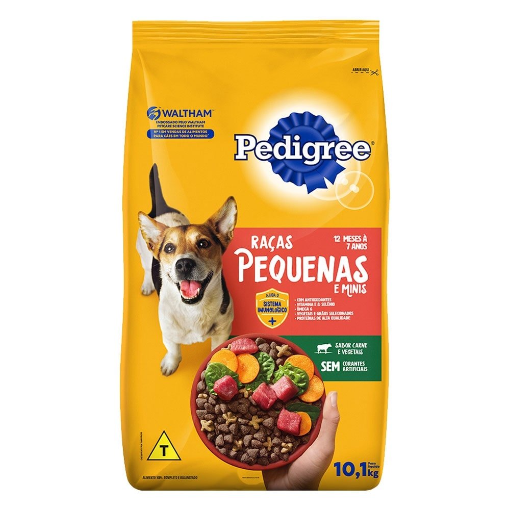Ração para Cachorro Pedigree Raças Pequenas 10,1Kg