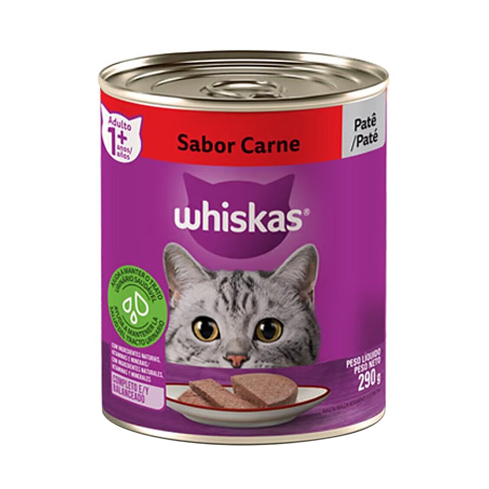 Ração para Gatos Whiskas Premium Carne Lata 290g