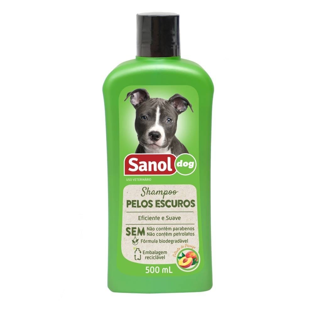Shampoo Sanol Pelos Escuros Sanol Dog Total Quimica 500ml