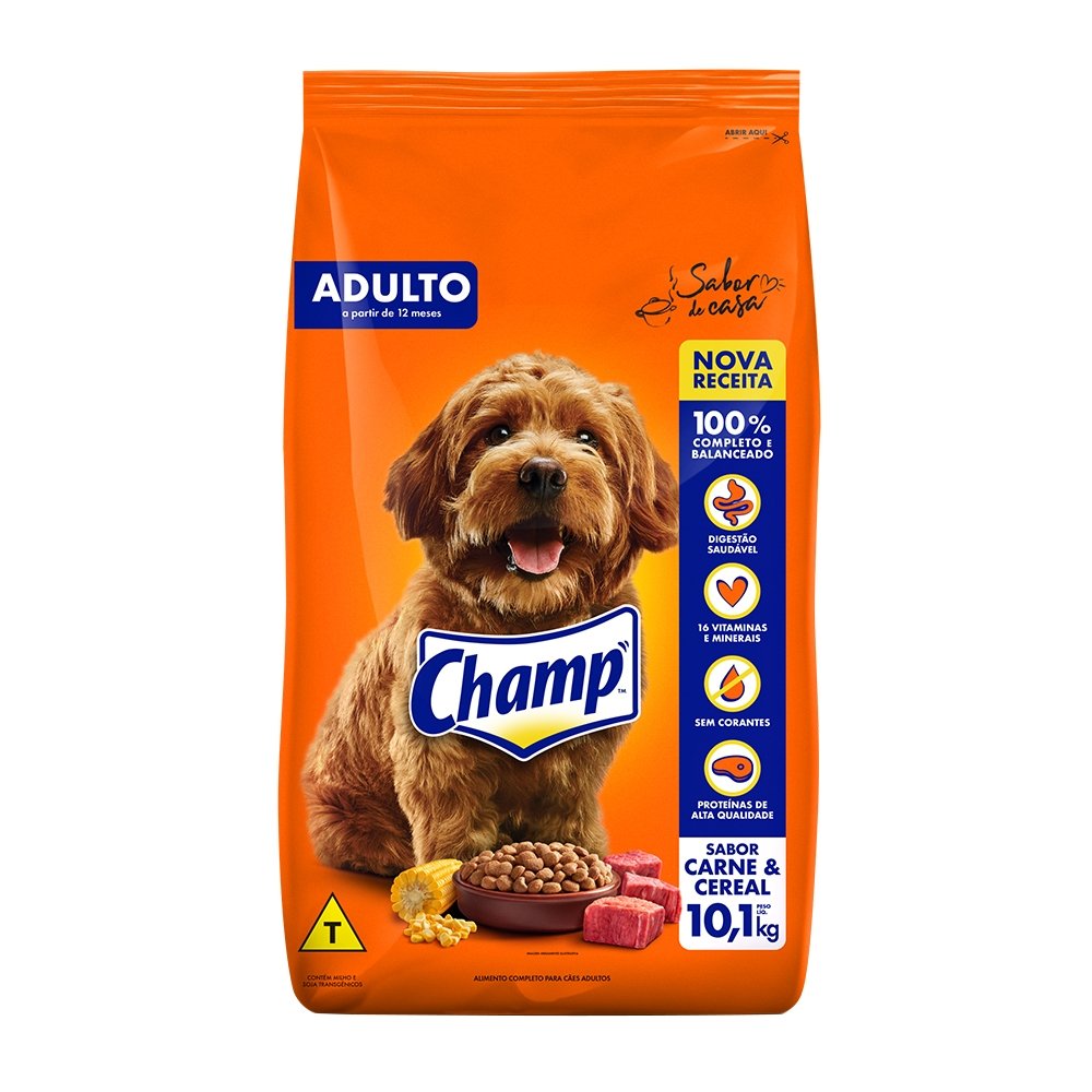 Ração Champ Standard Adulto Carne & Cereal 10,1 Kg