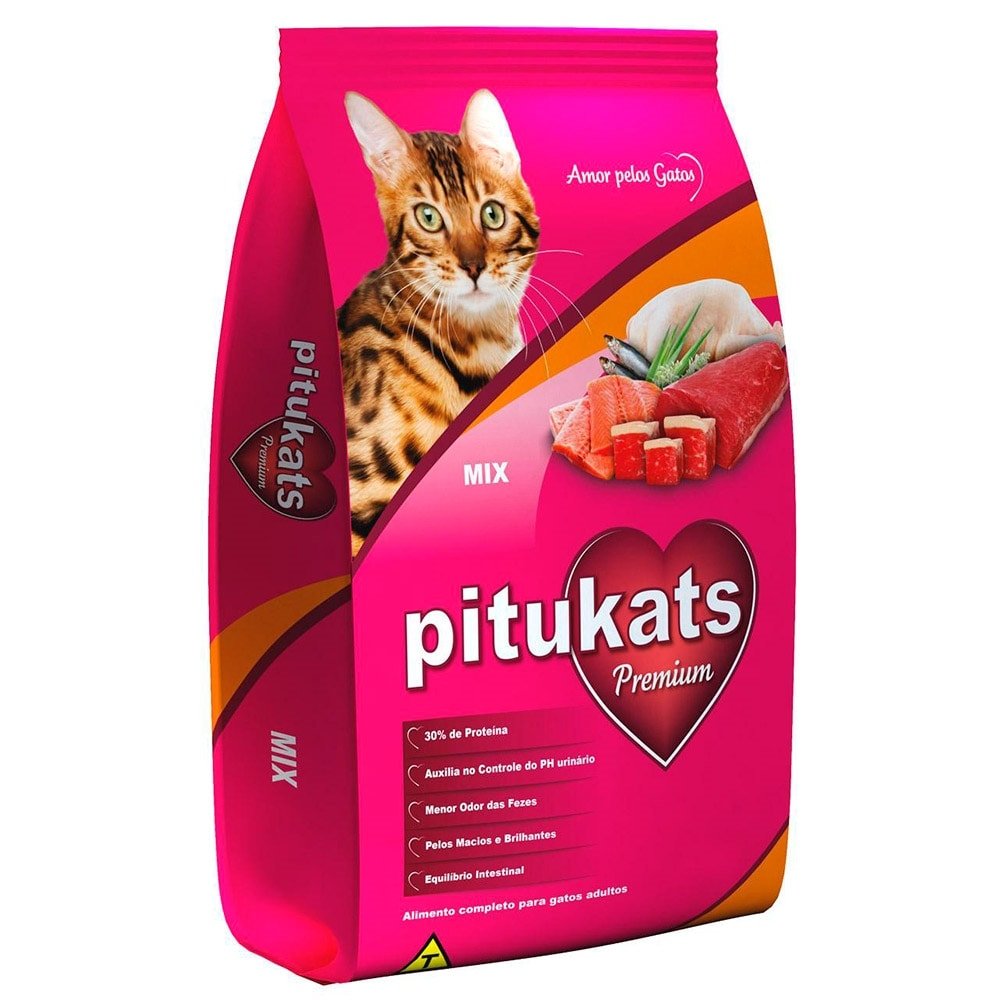 Ração Pitukats Mix Gatos Adultos 1kg