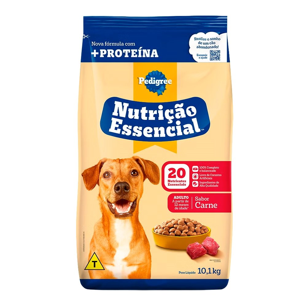 Ração Pedigree Carne Nutrição Essencial 10,1 Kg