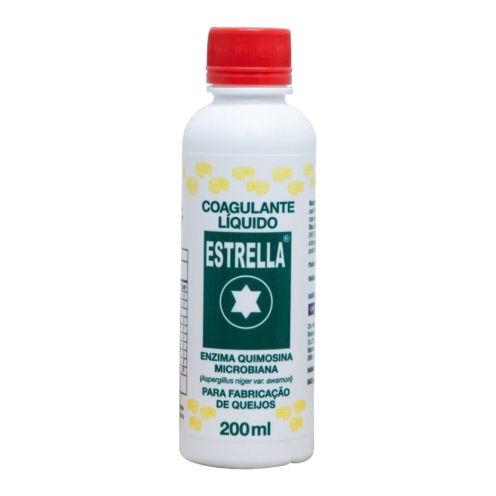 Coalho Líquido Estrela 200ml - Embalagem com 24 Unidades