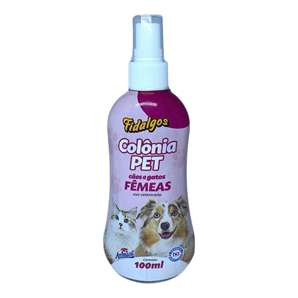 Colônia Pet Fidalgos Aromasil Cães e Gatos Fêmeas 100ml