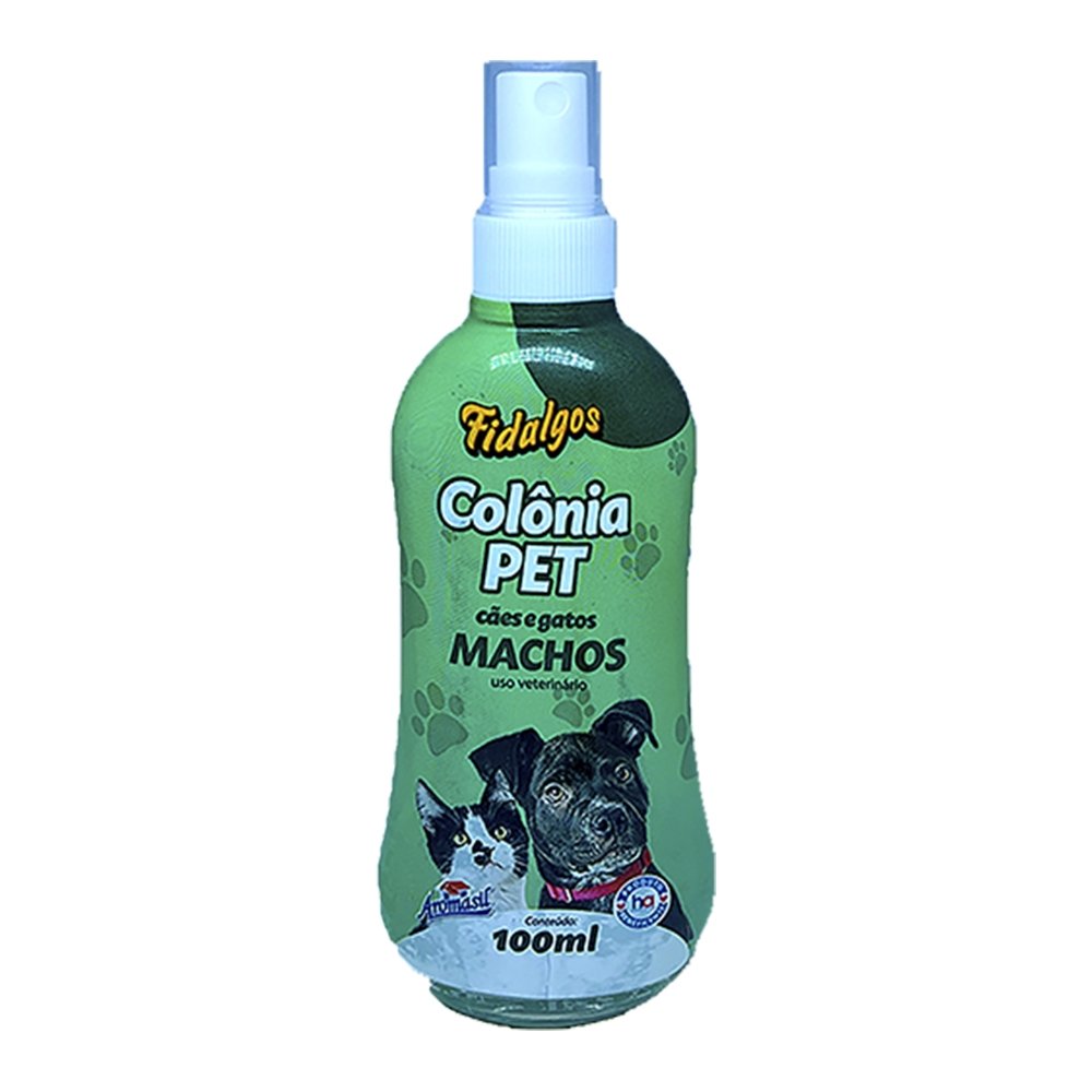 Colônia Pet Fidalgos Aromasil Cães e Gatos Machos 100ml