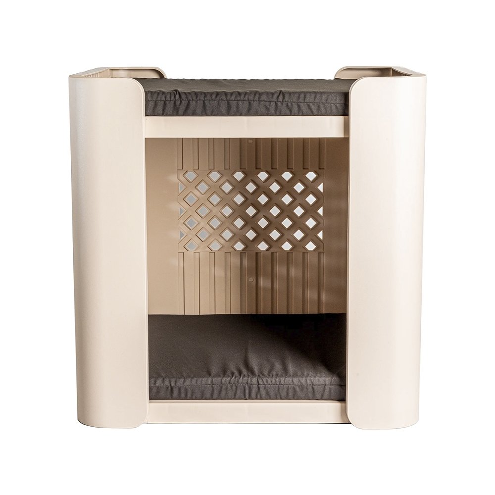 Cama Duplex Jel Plast Cães e Gatos Pet Stand Bege