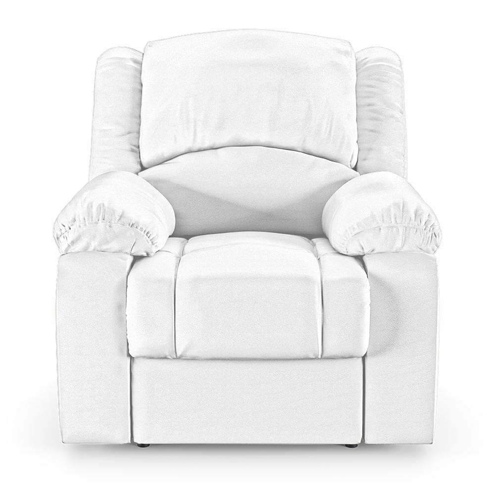 Poltrona do Papai Reclinável Sala de Cinema Madrid Power Elétrica Massagem USB PU Branco
