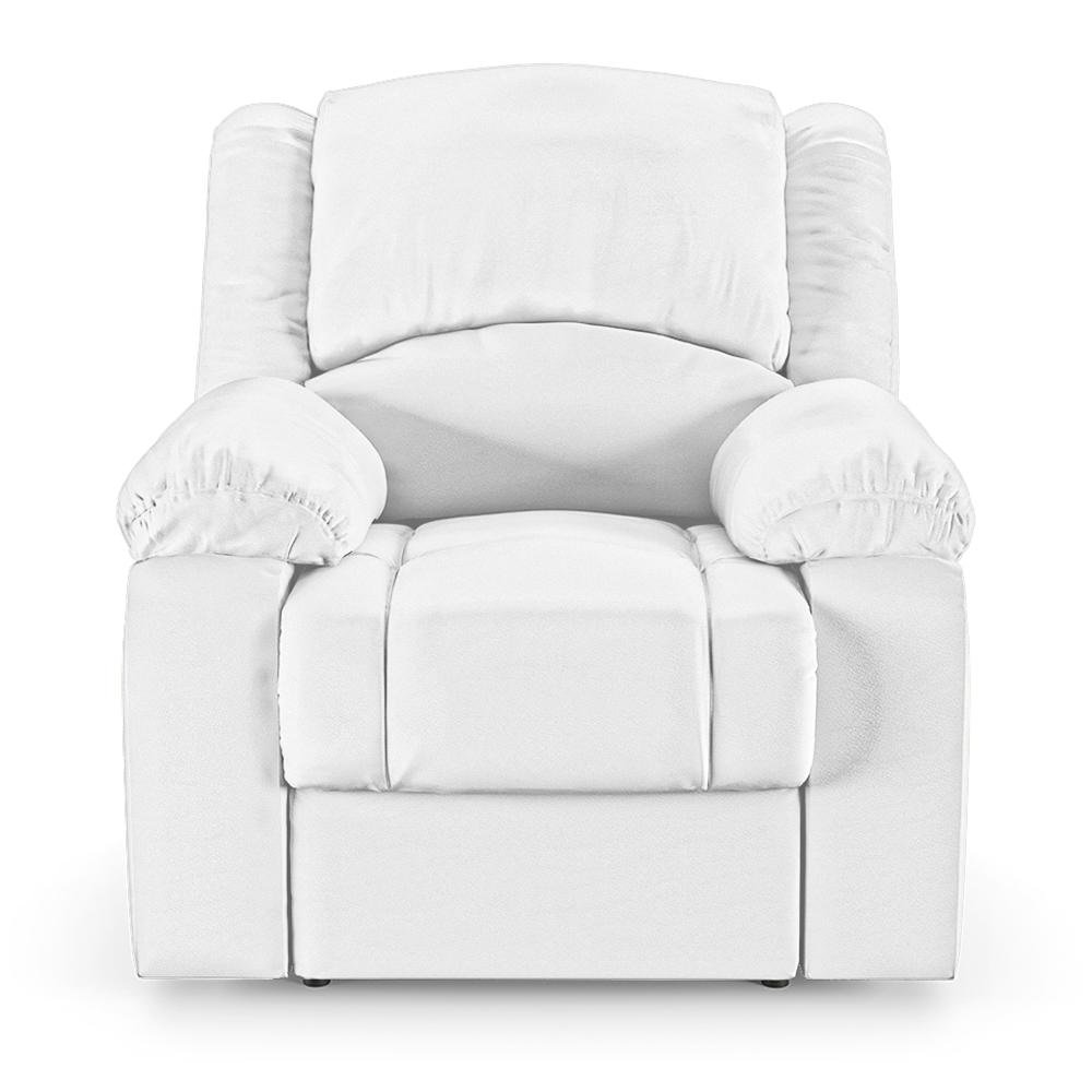 Poltrona do Papai Reclinável Sala de Cinema Madrid Power Touch Massagem USB PU Branco G23