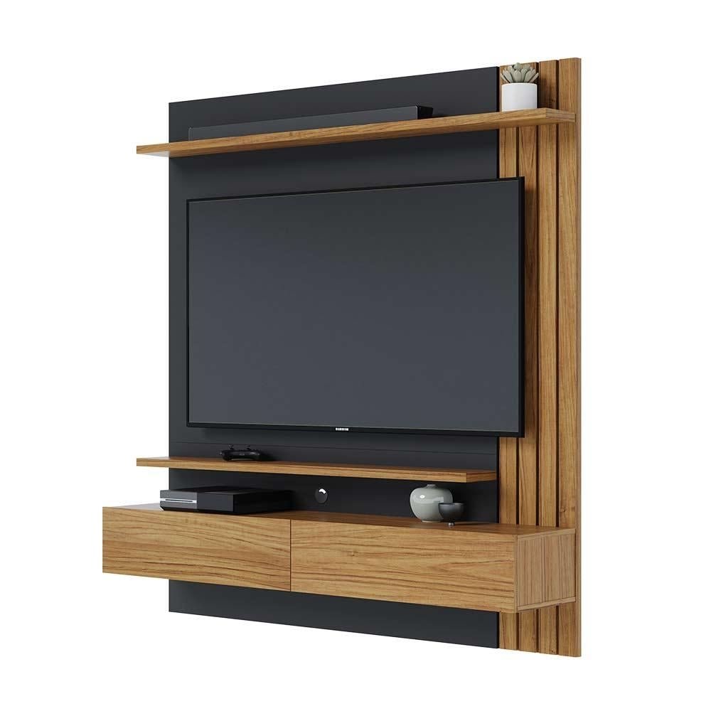 Home Painel Suspenso 150cm Ripado Railay Noce/Preto G73 - Gran Belo