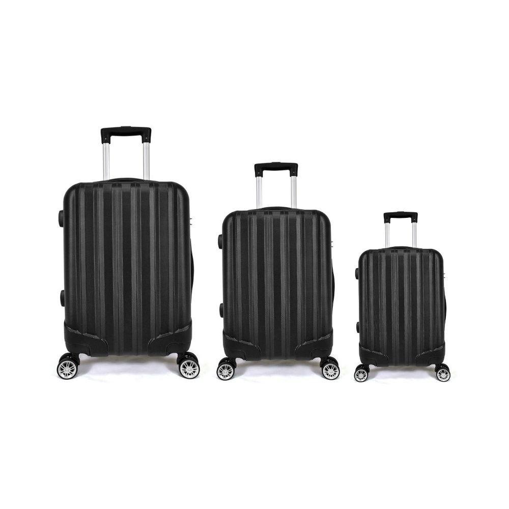 Kit Mala de Viagem abs 3 pecas Adventure Fortt Preta - KMV01-PT