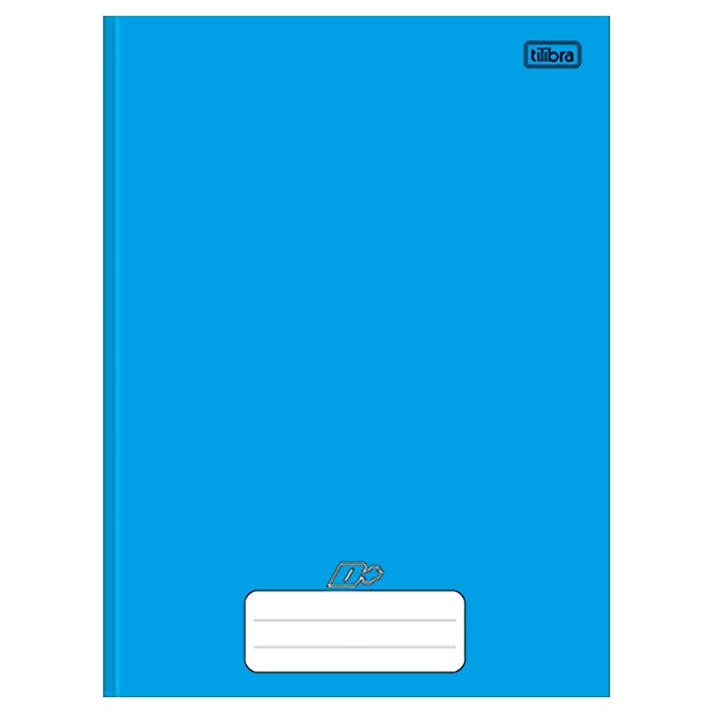 Caderno Costurado Tilibra Universitário Capa Dura D+ Azul 96 Folhas - Embalagem com 5 Unidades
