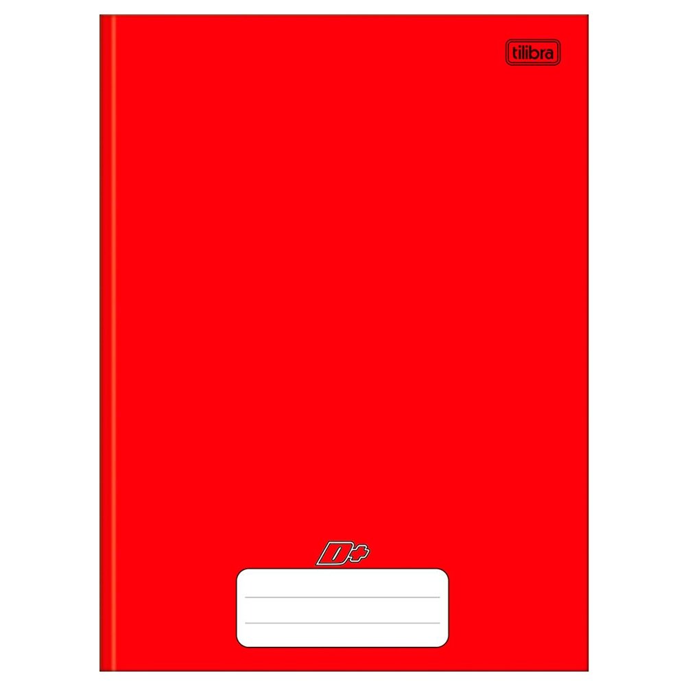Caderno Costurado Tilibra Universitário Capa Dura D+ Vermelho 96 Folhas - Embalagem com 5 Unidades