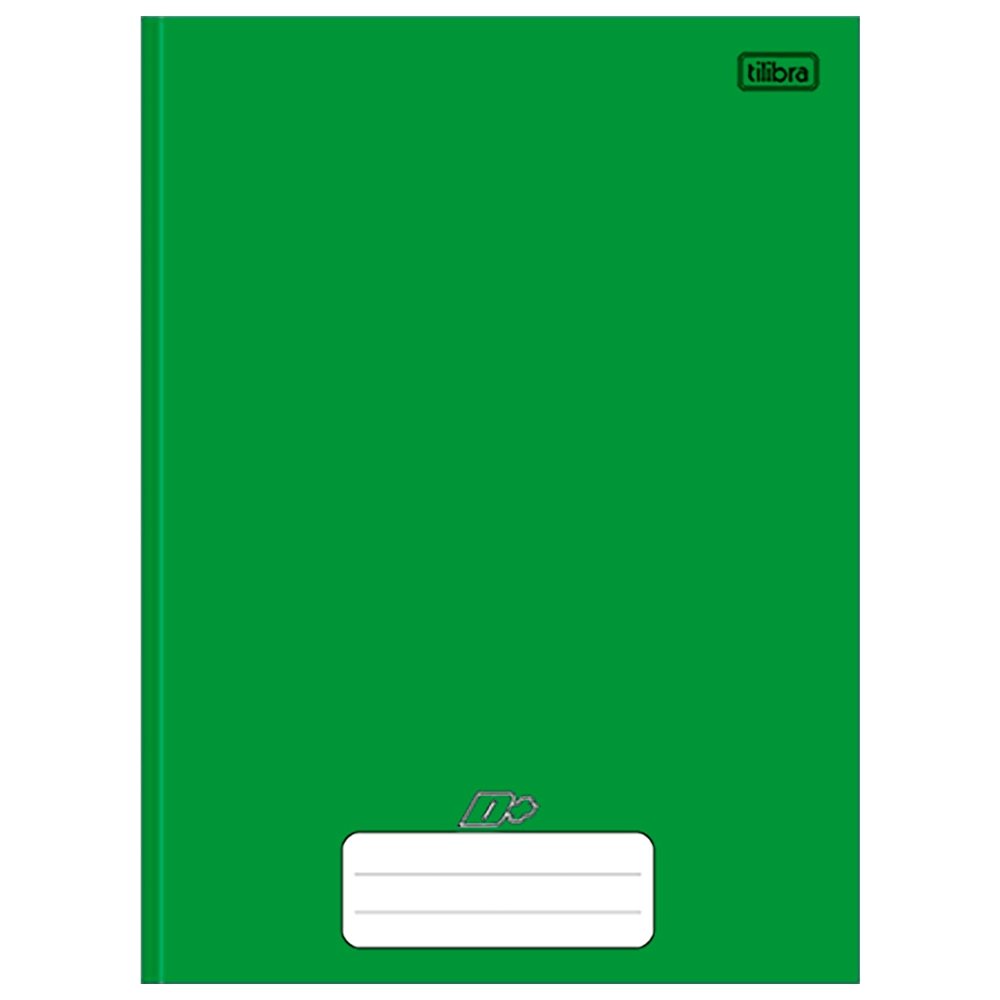 Caderno Costurado Tilibra Universitário Capa Dura D+ Verde 96 Folhas - Embalagem com 5 Unidades
