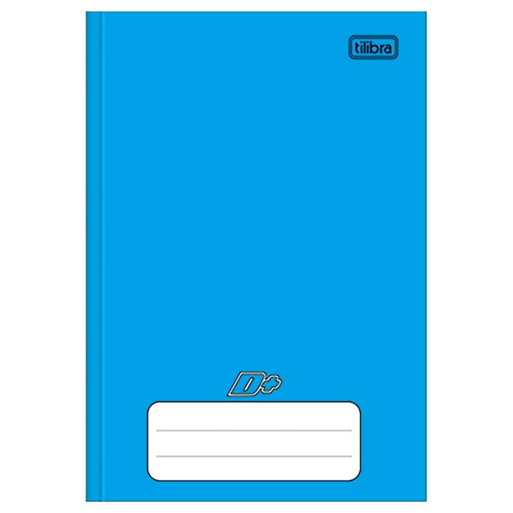 Caderno Costurado Tilibra 1/4 Capa Dura Mais+ Azul 48 Folhas - Embalagem com 15 Unidades