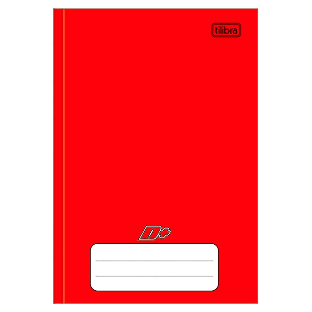 Caderno Costurado Tilibra 1/4 Capa Dura Mais+ Vermelho 48 Folhas - Embalagem com 15 Unidades