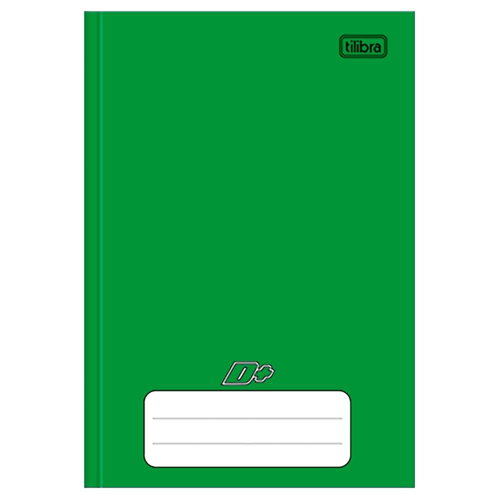 Caderno Costurado Tilibra 1/4 Capa Dura Mais+ Verde 48 Folhas - Embalagem com 15 Unidades