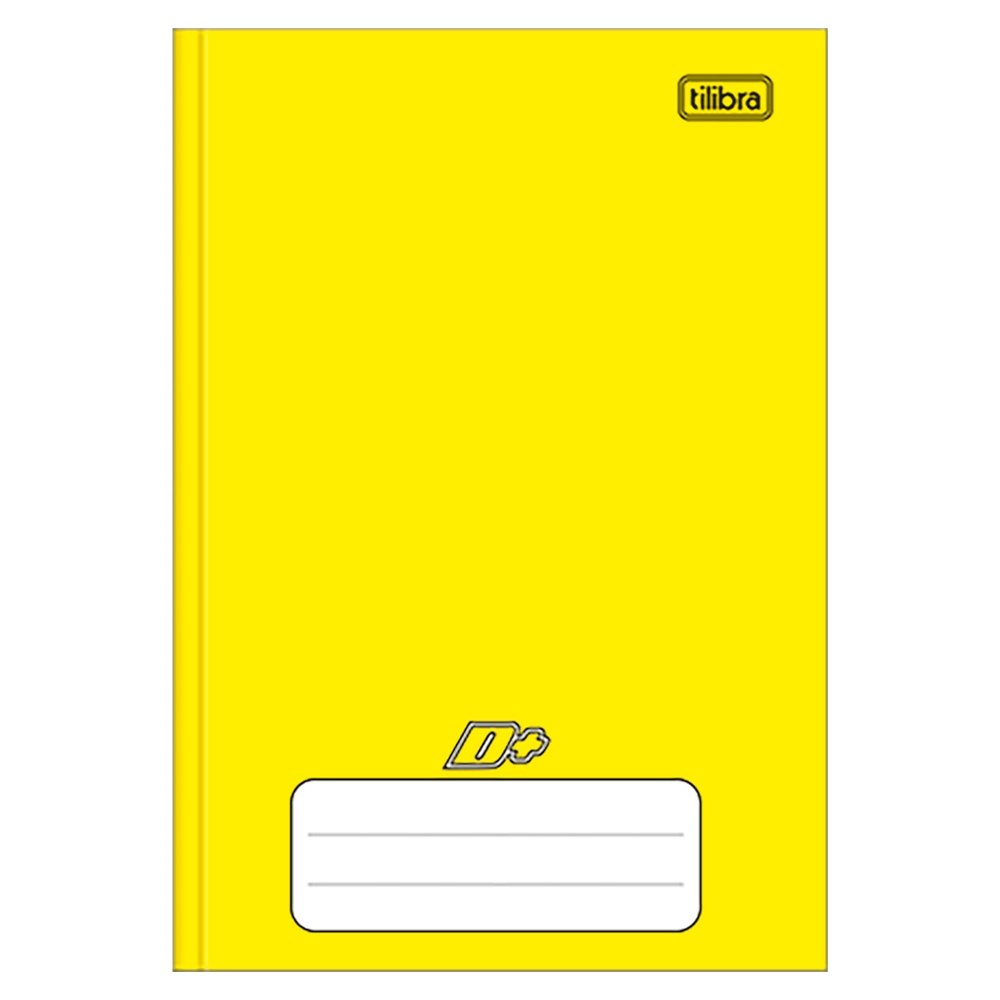 Caderno Costurado Tilibra 1/4 Capa Dura Mais+ Amarelo 48 Folhas - Embalagem com 15 Unidades