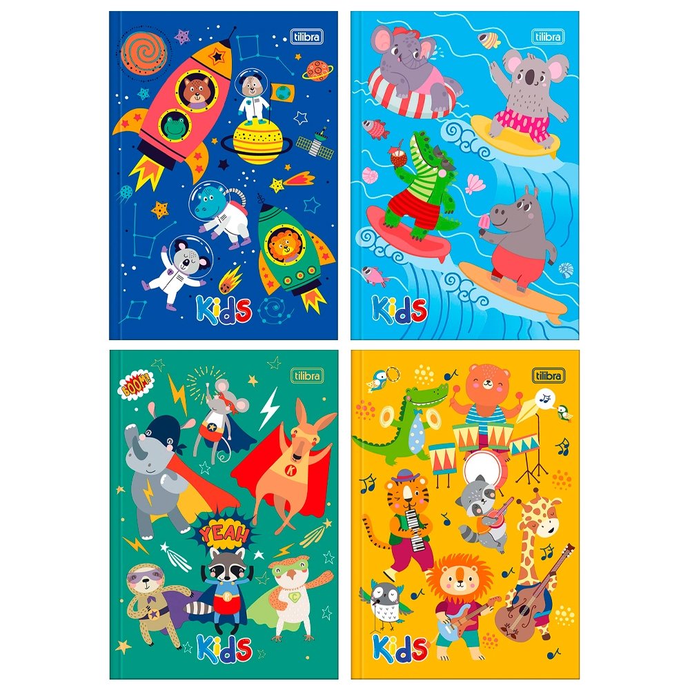 Caderno Costurado Tilibra 1/4 Capa Dura Sapeca 96 Folhas - Embalagem com 10 Unidades