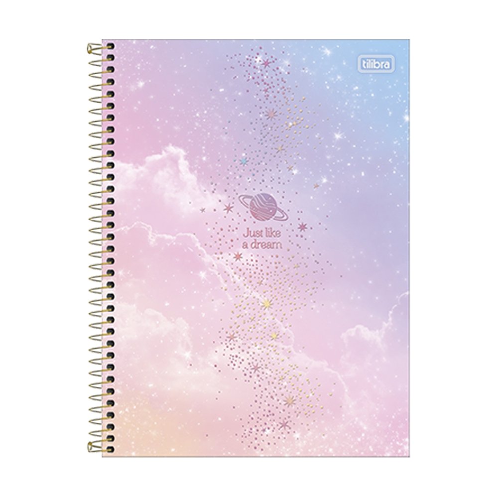 Caderno Espiral Tilibra Universitário Capa Dura Magic 10 Matérias 160 Folhas - Embalagem com 4 Unidades