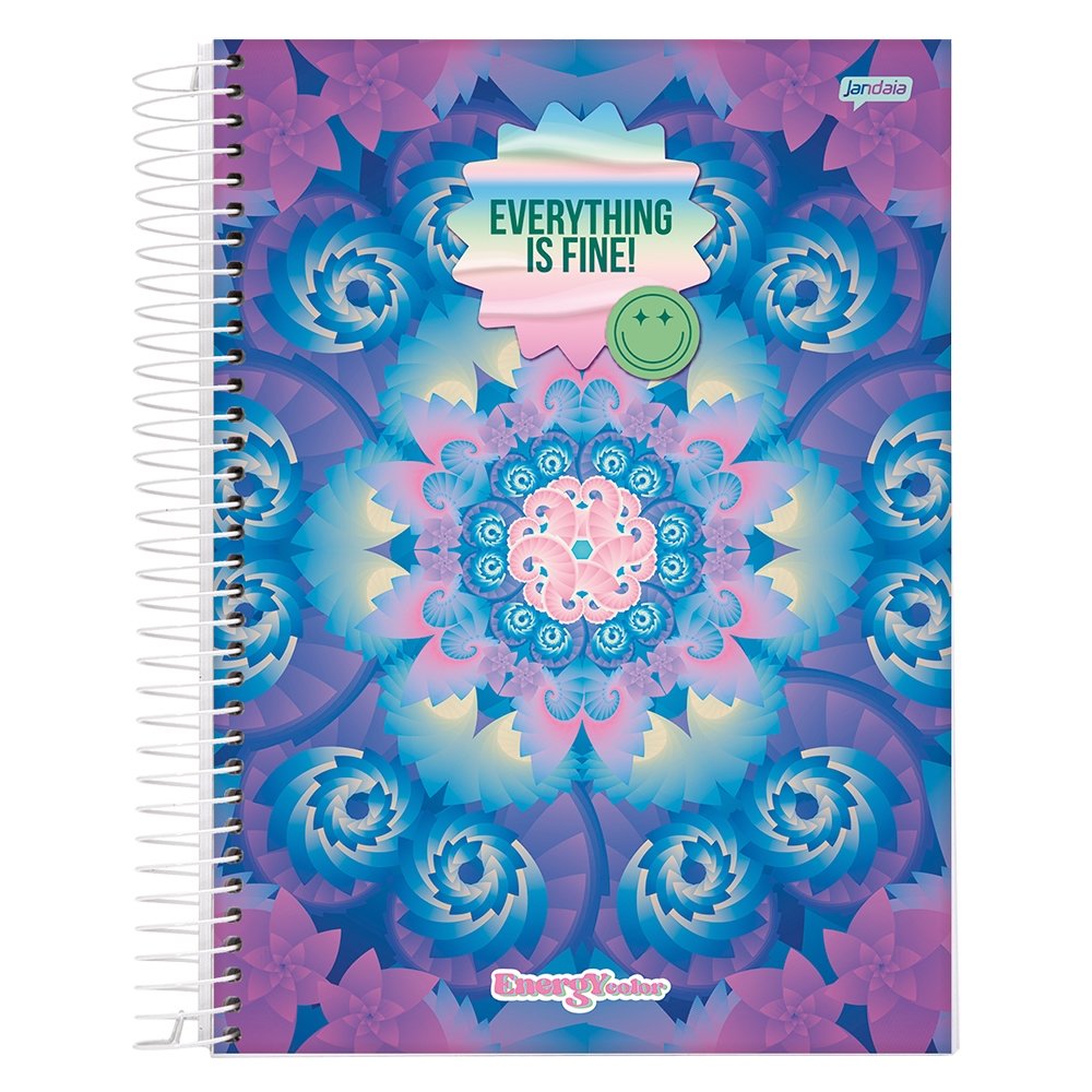 Caderno Espiral Jandaia Universitário Capa Dura E.Color 15 Matérias 240 Folhas - Embalagem com 2 Unidades (Sortidos)
