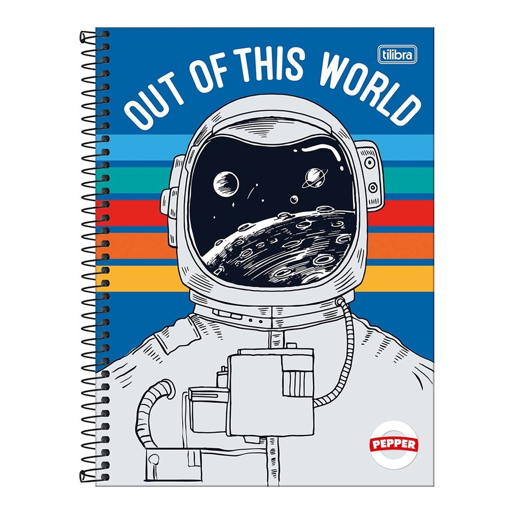 Caderno Espiral Tilibra 1/4 Capa Dura Pepper 80 Folhas - Embalagem com 4 Unidades (Sortidos)