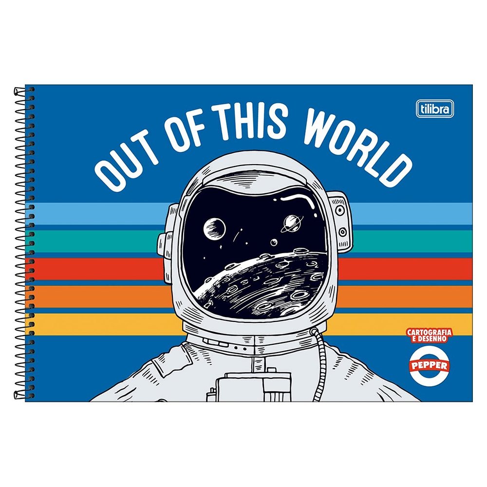 Caderno Espiral Tilibra Cartografia Capa Dura sem Seda Pepper 80 Folhas - Embalagem com 4 Unidades (Sortidos)