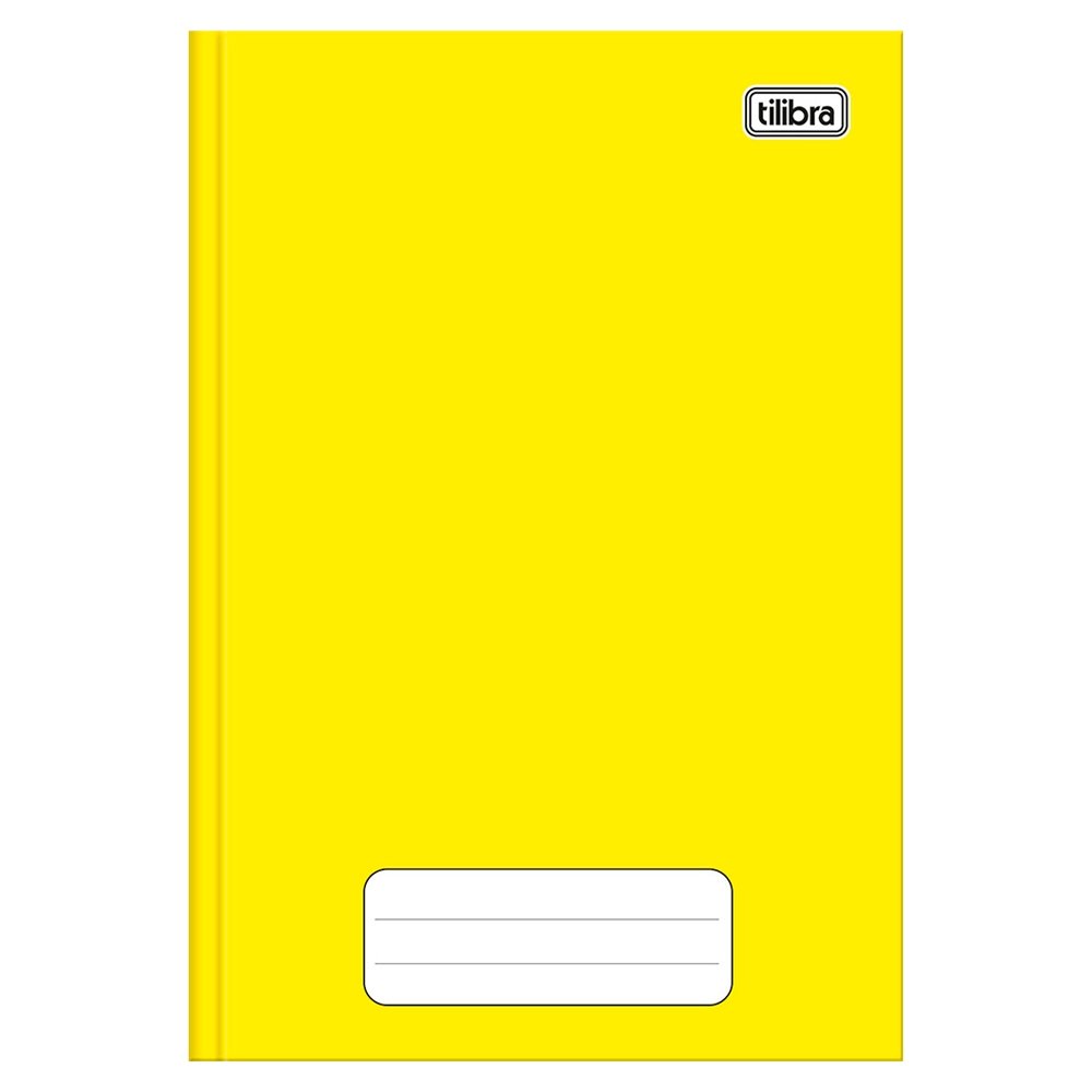 Caderno Costurado Tilibra 1/4 Capa Dura Pepper Amarelo 80 Folhas Embalagem com 5 Unidades