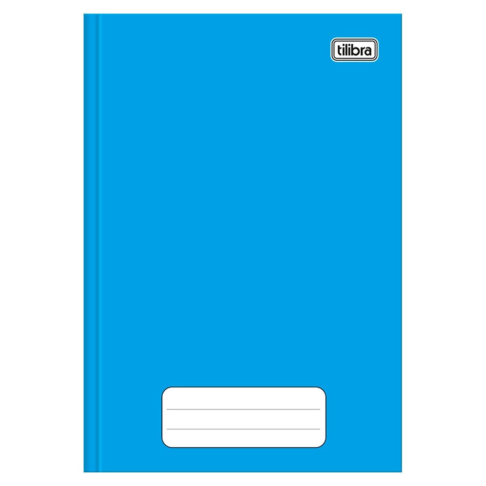Caderno Costurado Tilibra 1/4 Capa Dura Pepper Azul 80 Folhas Embalagem com 5 Unidades