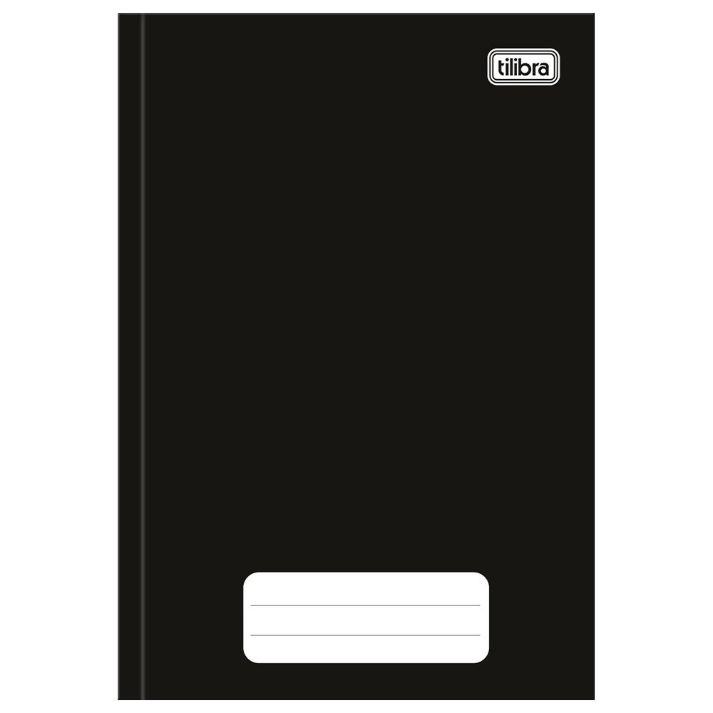 Caderno Costurado Tilibra 1/4 Capa Dura Pepper Preto 80 Folhas Embalagem com 5 Unidades