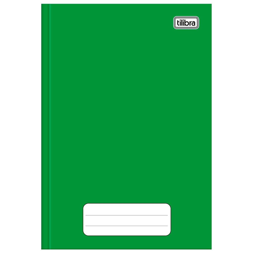 Caderno Costurado Tilibra 1/4 Capa Dura Pepper Verde 80 Folhas - Embalagem com 5 Unidades
