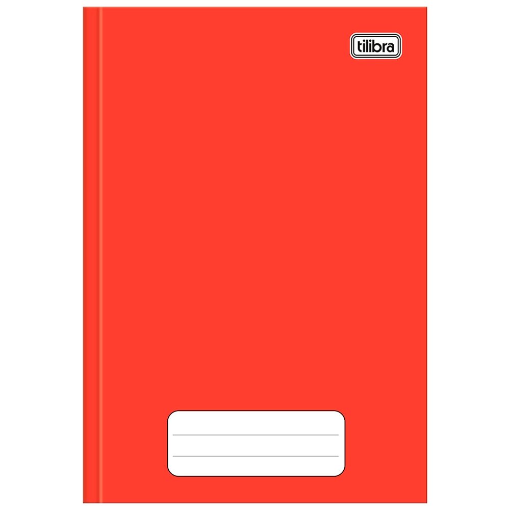Caderno Costurado Tilibra 1/4 Capa Dura Pepper Vermelho 80 Folhas Embalagem com 5 Unidades
