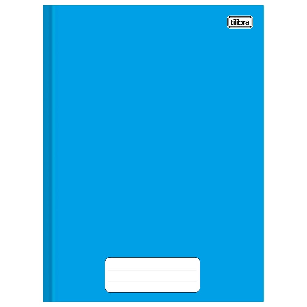 Caderno Costurado Tilibra Universitário Capa Dura Pepper Azul 80 Folhas Embalagem com 5 Unidades