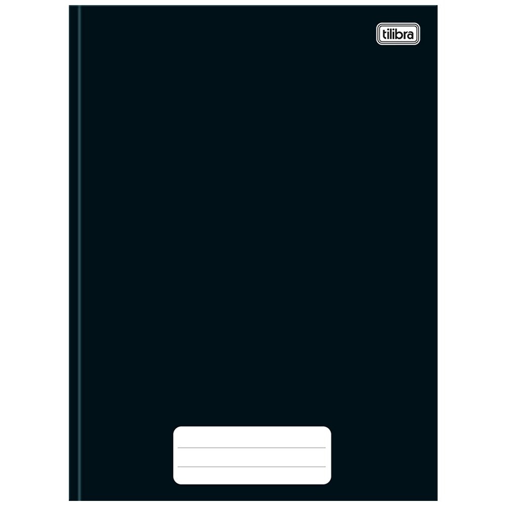 Caderno Costurado Tilibra Universitário Capa Dura Pepper Preto 80 Folhas Embalagem com 5 Unidades