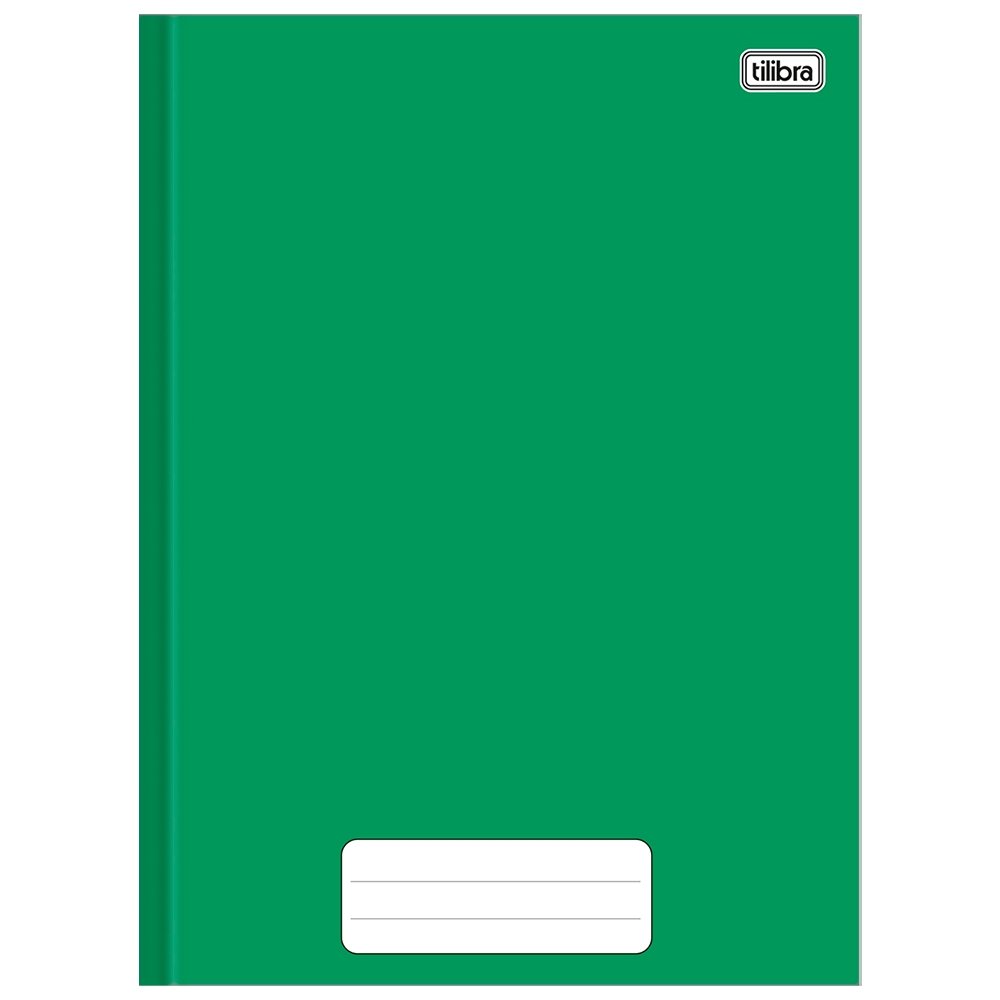Caderno Costurado Tilibra Universitário Capa Dura Pepper Verde 80 Folhas Embalagem com 5 Unidades