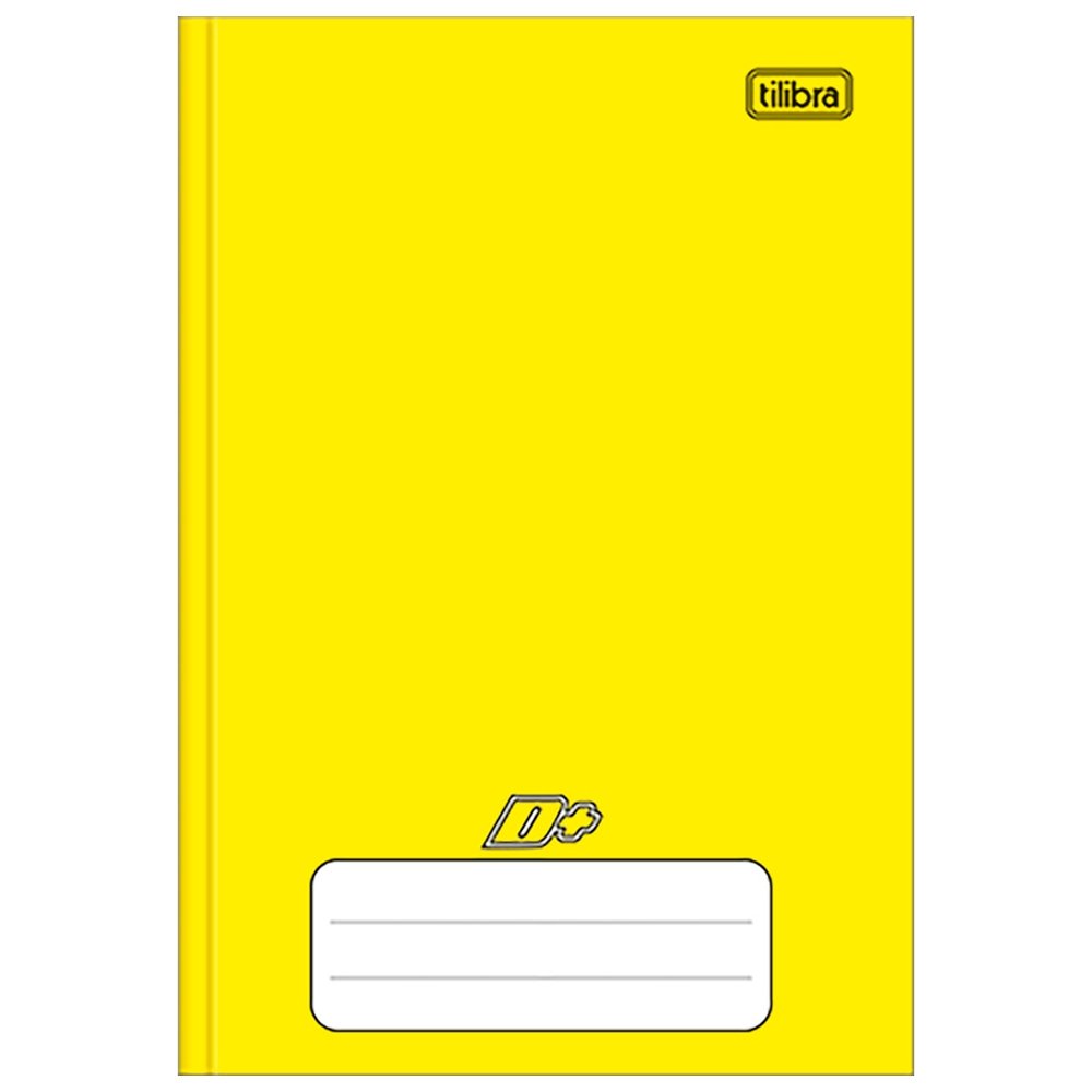 Caderno Costurado Tilibra Universitário Capa Dura D+ Amarelo 48 Folhas - Embalagem com 10 Unidades