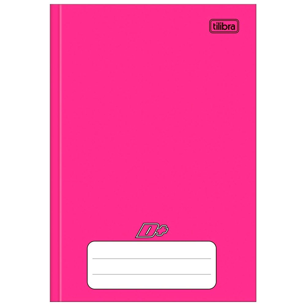Caderno Costurado Tilibra Universitário Capa Dura D+ Rosa 96 Folhas - Embalagem com 5 Unidades