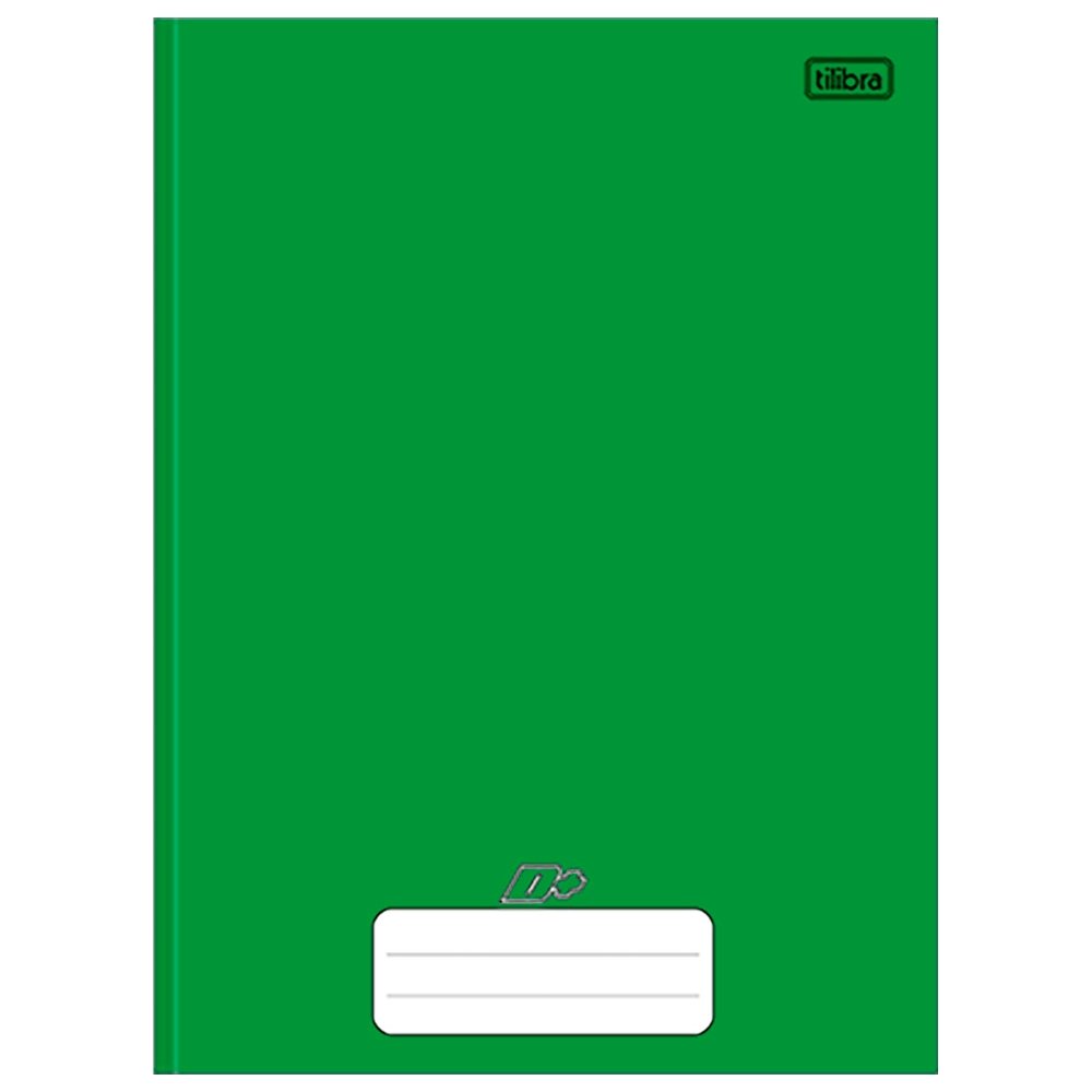 Caderno Costurado Tilibra Universitário Capa Dura D+ Verde 48 Folhas - Embalagem com 10 Unidades
