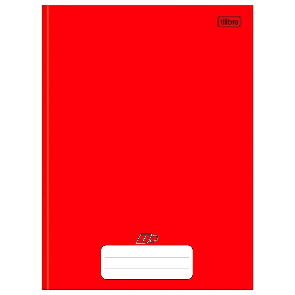 Caderno Costurado Tilibra Universitário Capa Dura D+ Vermelho 48 Folhas - Embalagem com 10 Unidades