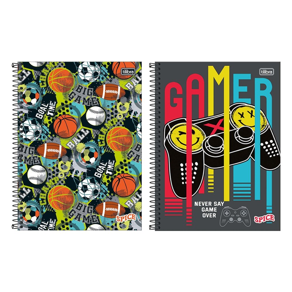Caderno Espiral Universitário Capa Dura 20 Matérias Tilibra Spice 320 Folhas - Embalagem com 2 Unidades