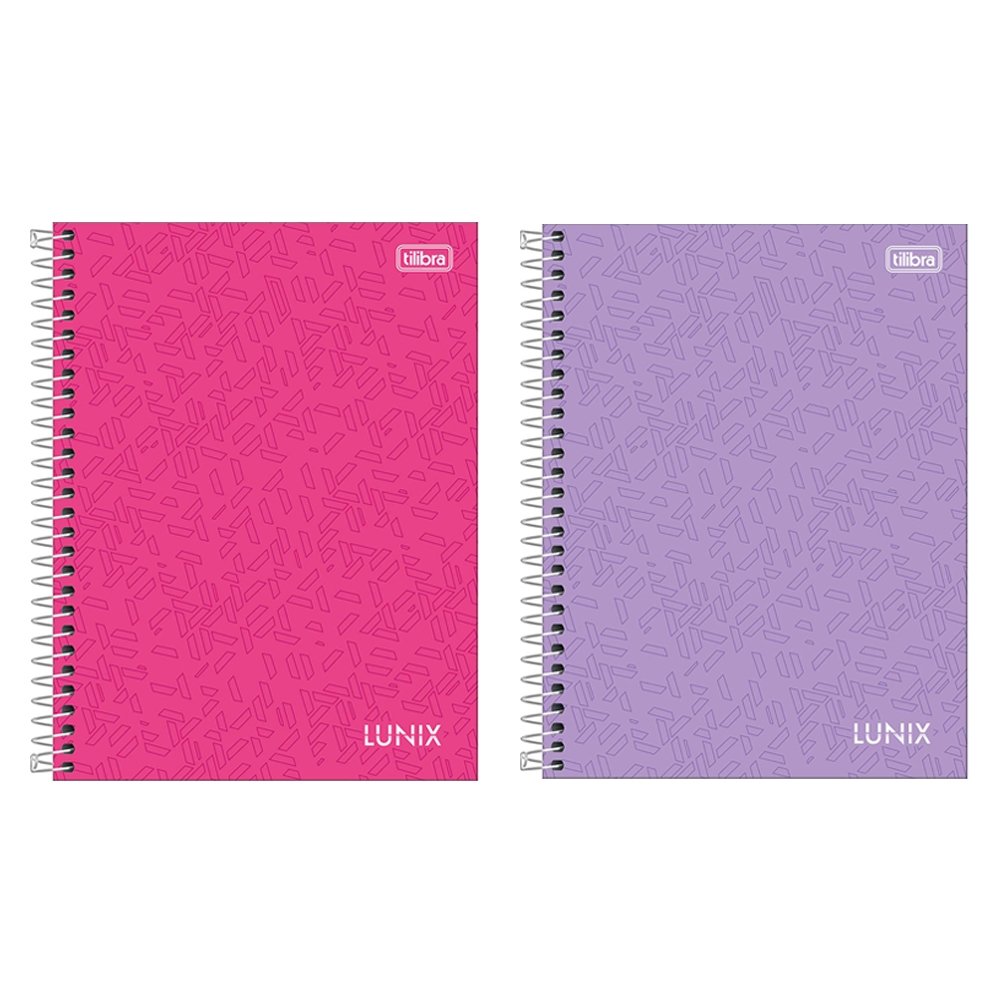 Caderno Espiral Universitário Capa Dura 20 Matérias Tilibra Lunix 320 Folhas - Embalagem com 2 Unidades