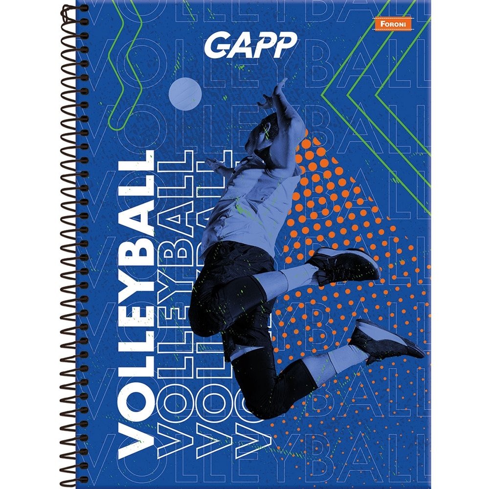 Caderno Espiral Universitário Capa Dura 10 Matérias Foroni Gapp 160 Folhas - Embalagem com 4 Unidades