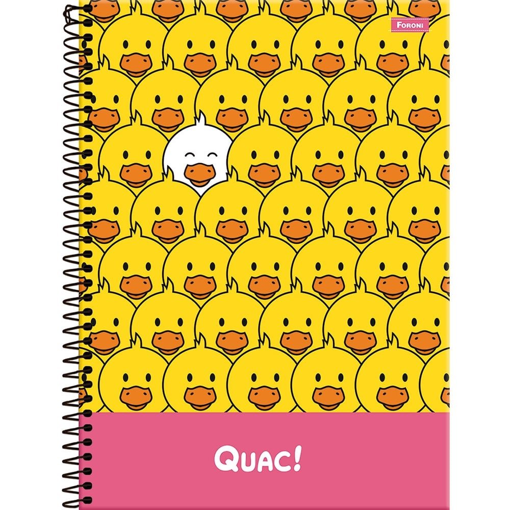 Caderno Espiral Foroni Universitário Capa Dura Quac 10 Matérias 160 Folhas - Embalagem com 4 Unidades