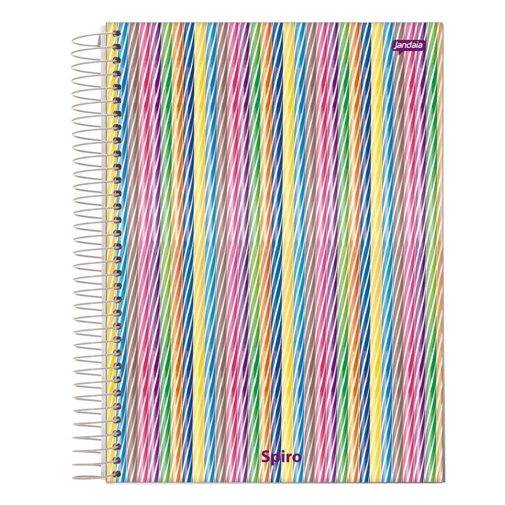 Caderno Espiral Universitário Jandaia - Capa Dura 10 Matérias Spiro 160 Folhas - Embalagem com 4 Unidades