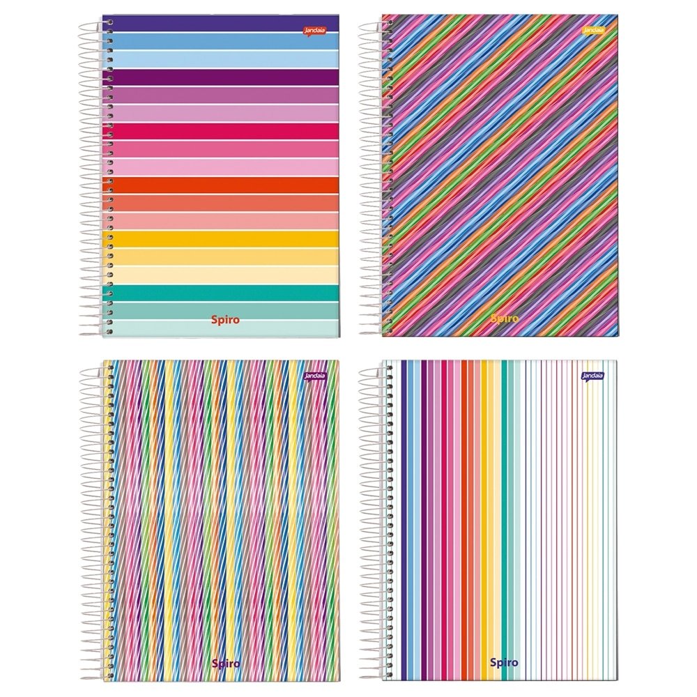 Caderno Jandaia Espiral Universitário - Capa Dura 15 Matérias Spiro 240 Folhas - Embalagem com 2 Unidades