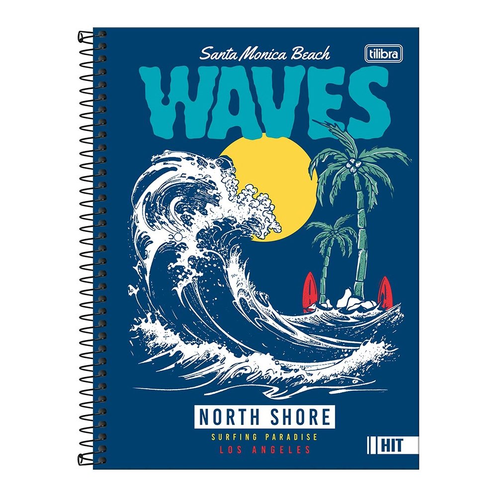 Caderno Espiral Universitário Tilibra Capa Dura Hit Masculino - 1 Matéria 80 Folhas - Embalagem com 4 Unidades (SORTIDOS)