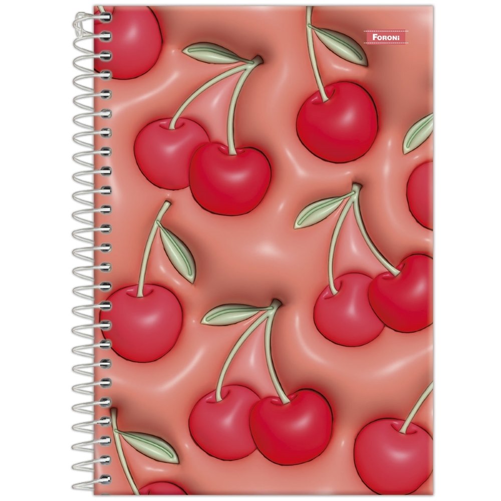 Caderno Espiral Foroni 1/4 Capa Dura Nice Cream 80 Folhas - Embalagem com 5 Unidades (Sortidos)