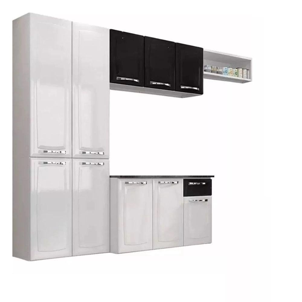 Cozinha Completa Itatiaia Amanda 4 Pecas Branco e Preto