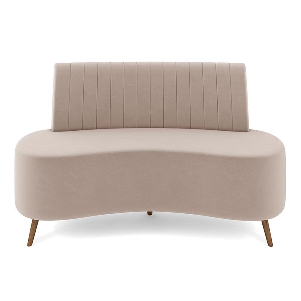 Sofa Living Decorativo 2 Lugares 1,60M Katara Rose Veludo G33 - Gran Belo